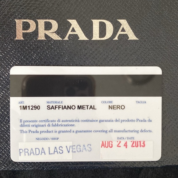 Prada Saffiano Wallet on Chain with Box and Authenticity Card - Picture 10 of 10